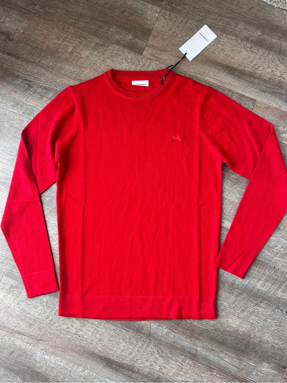 NWT Men’s Lindbergh White- Red Crew Neck Sweater-Size M